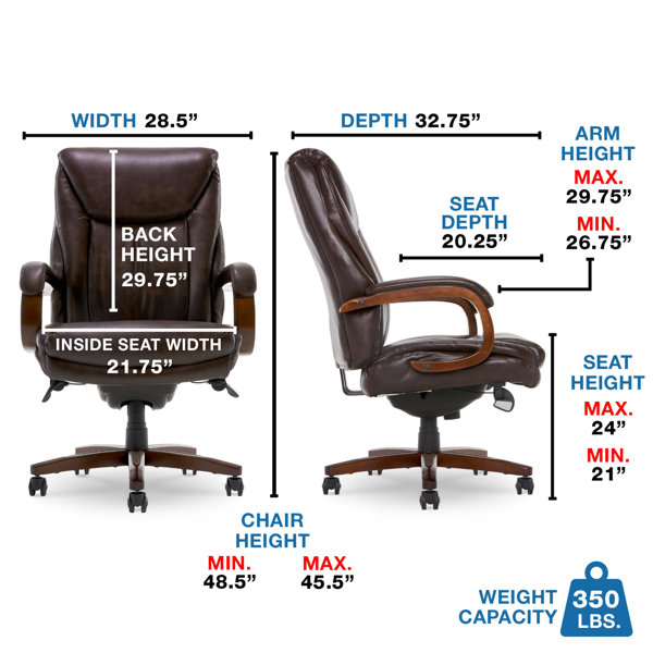 LaZBoy Edmonton Big and Tall Executive Office Chair with Comfort Core